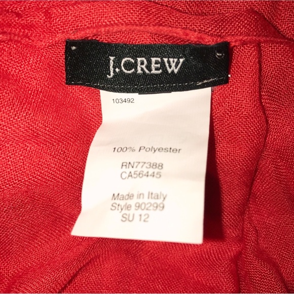 J.Crew Bright Red Scarf - Picture 4 of 4